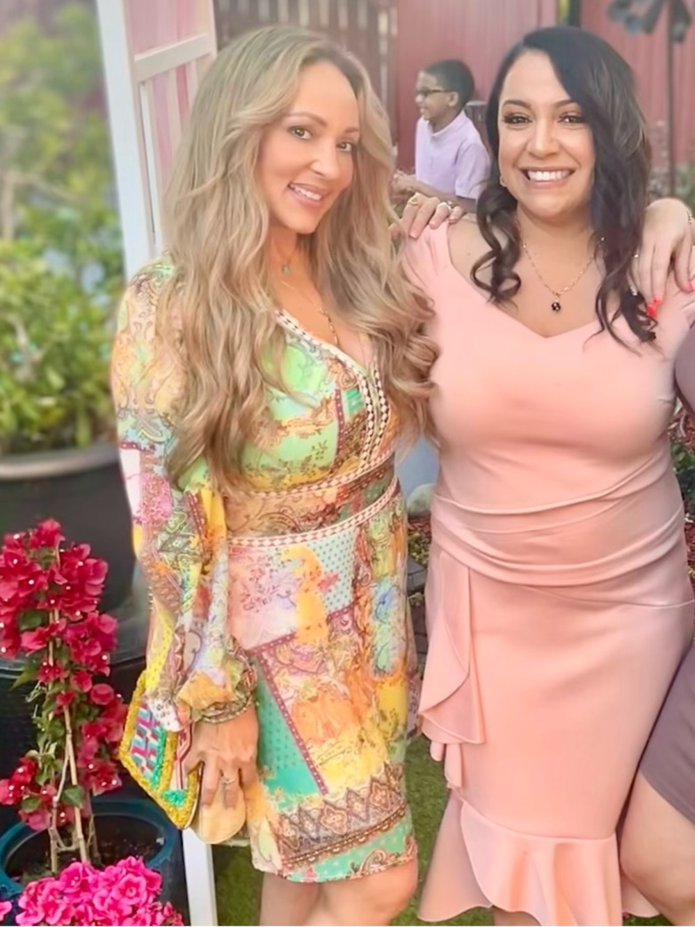 Beautiful Multicolor V-Neck Women's Dress